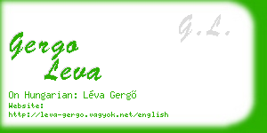 gergo leva business card